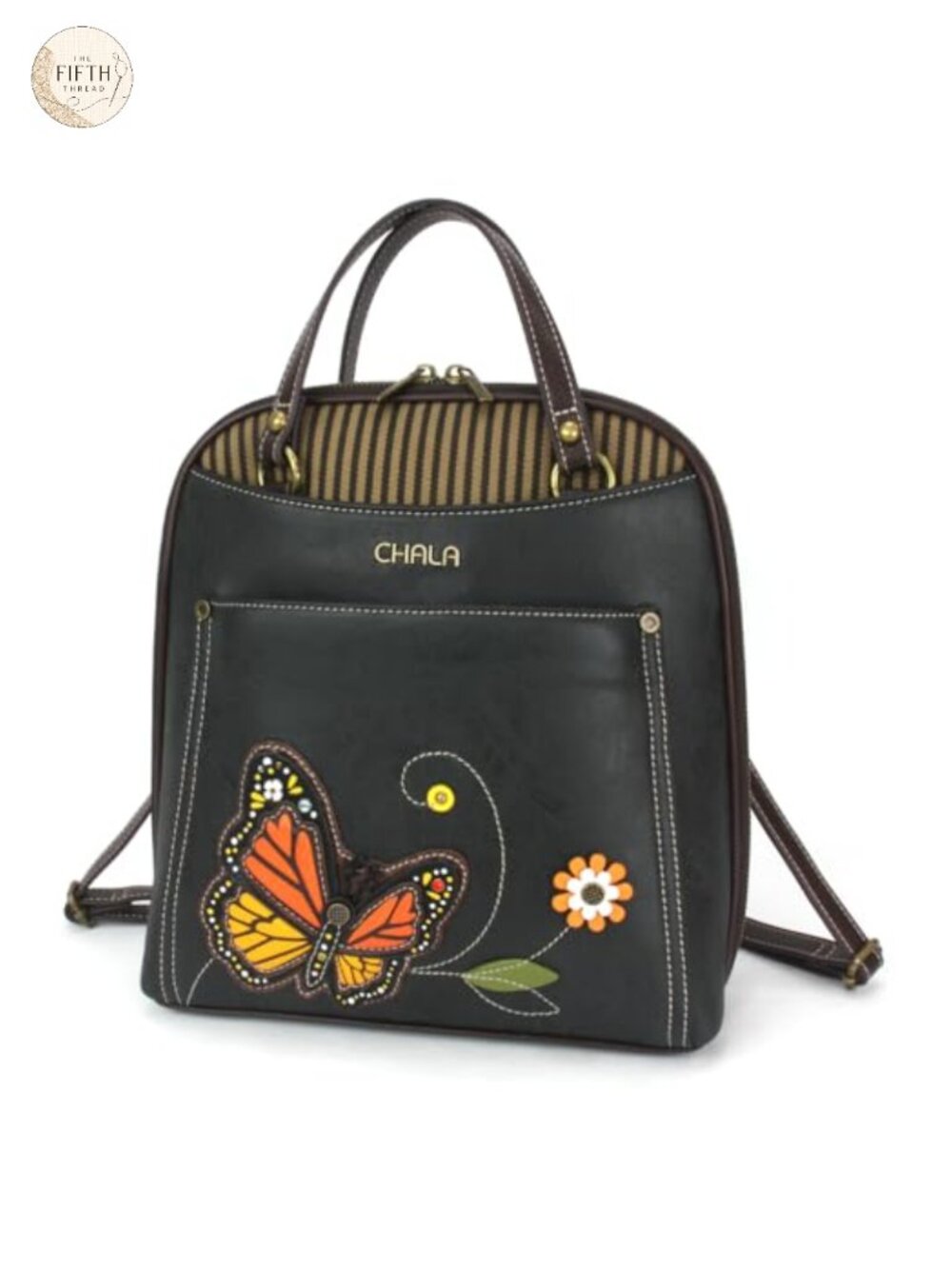 Convertible Backpack Purse with Adjustable Strap Faux Leather Canvas
